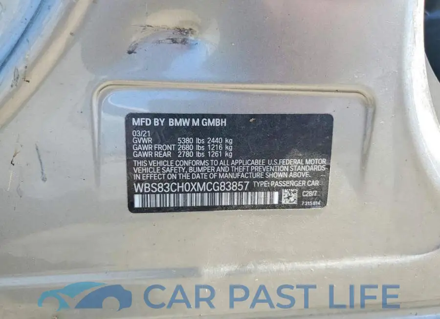 WBS83CH0XMCG83857# 12