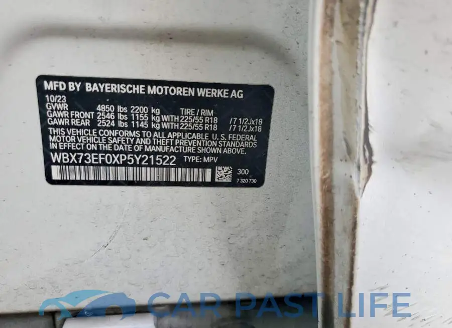 WBX73EF0XP5Y21522# 13