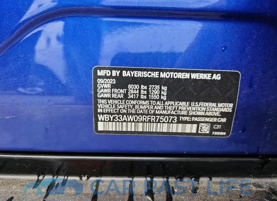 WBY33AW09RFR75073# 12
