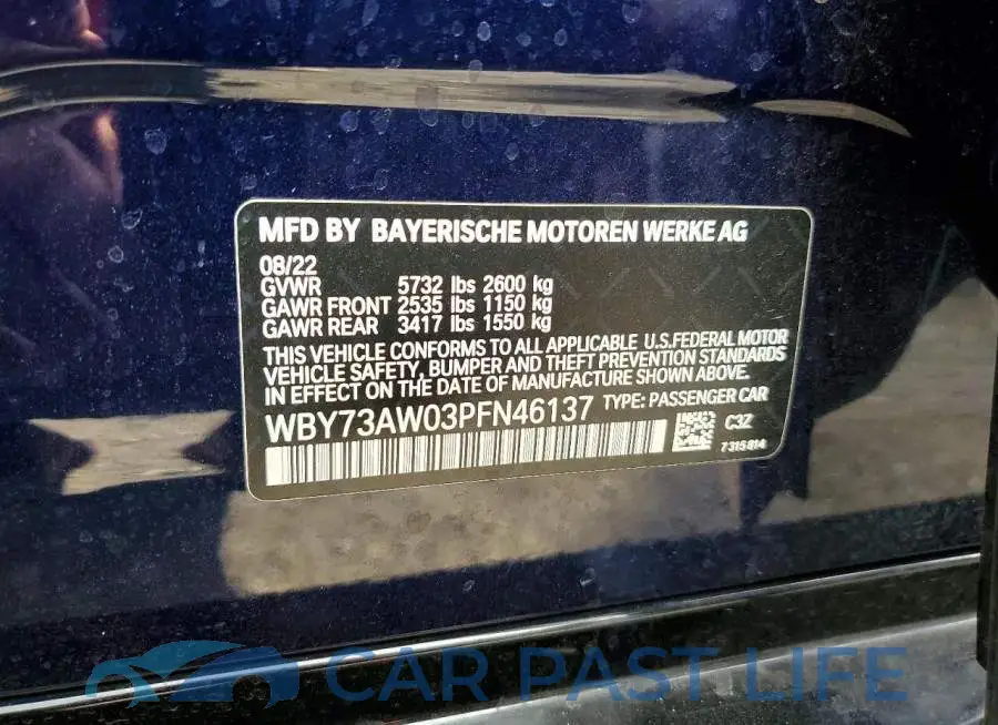 WBY73AW03PFN46137# 12