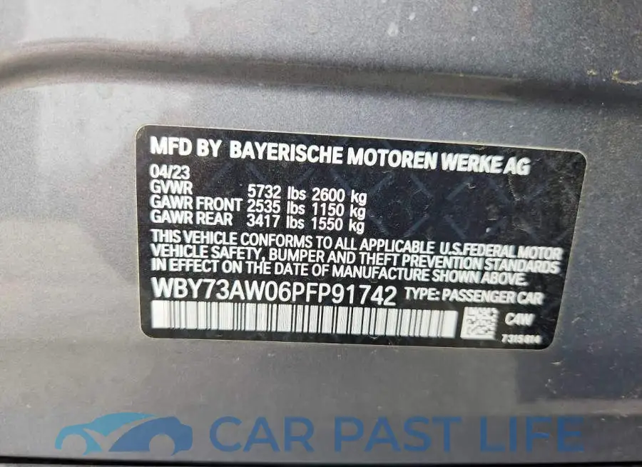 WBY73AW06PFP91742# 12