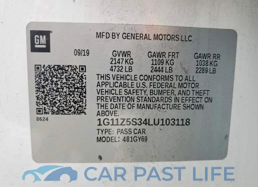 1G11Z5S34LU103118# 12