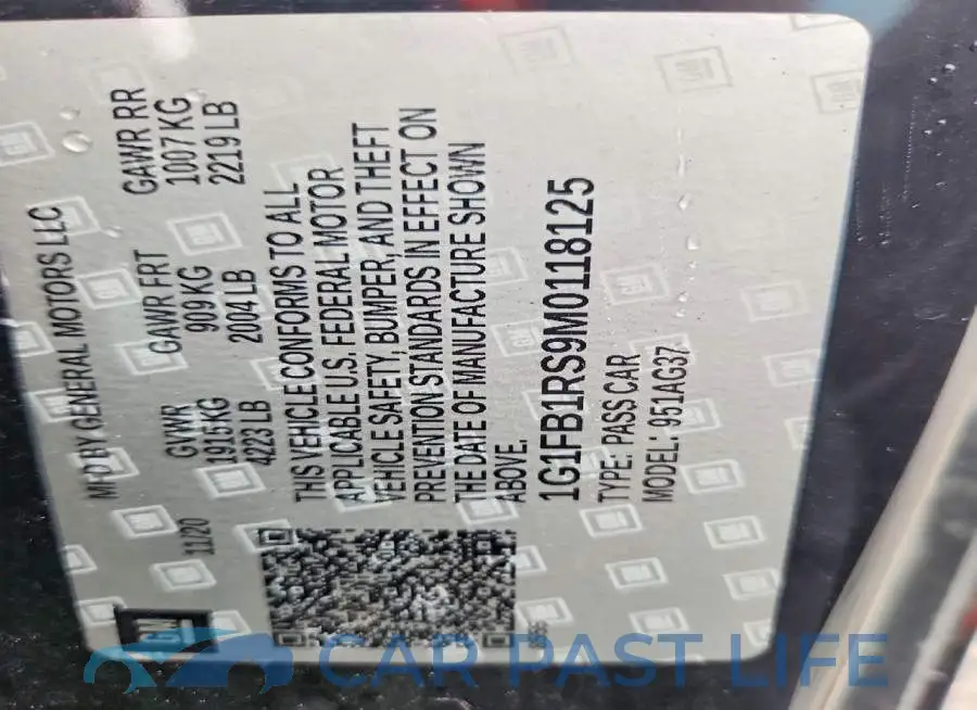 1G1FB1RS9M0118125# 12