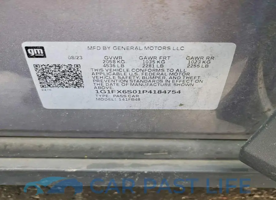 1G1FX6S01P4184754# 13
