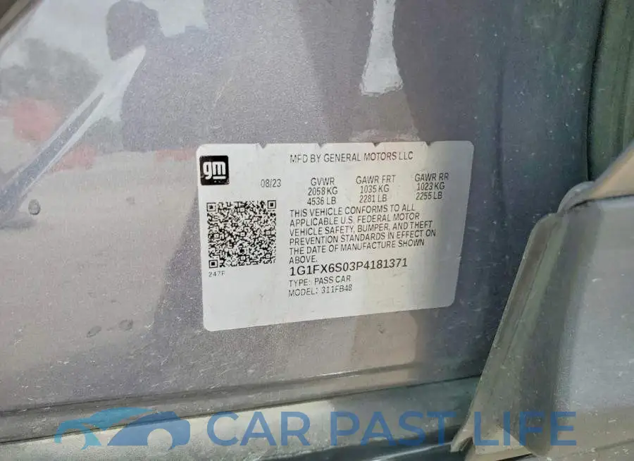 1G1FX6S03P4181371# 12