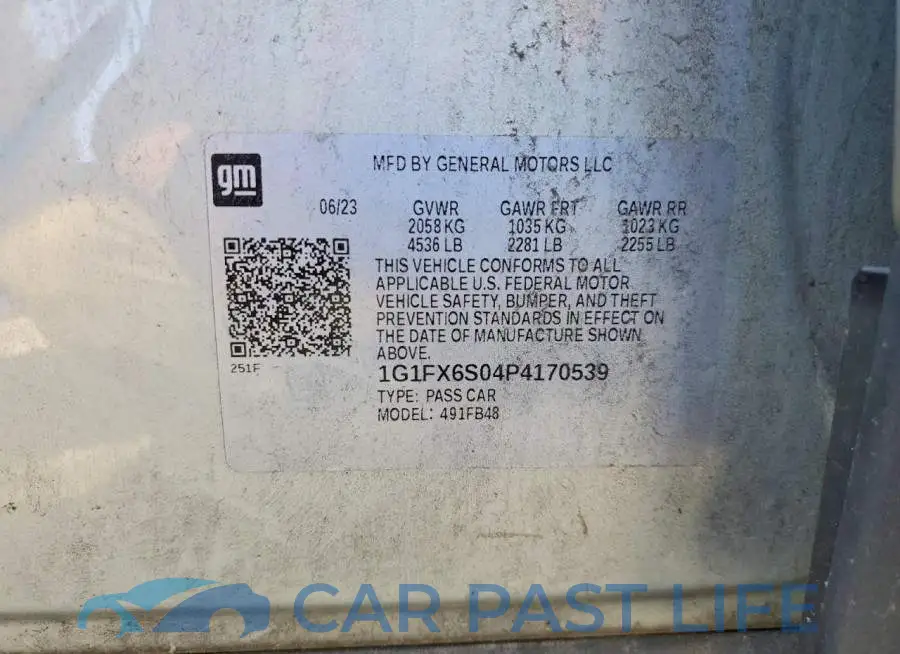 1G1FX6S04P4170539# 14