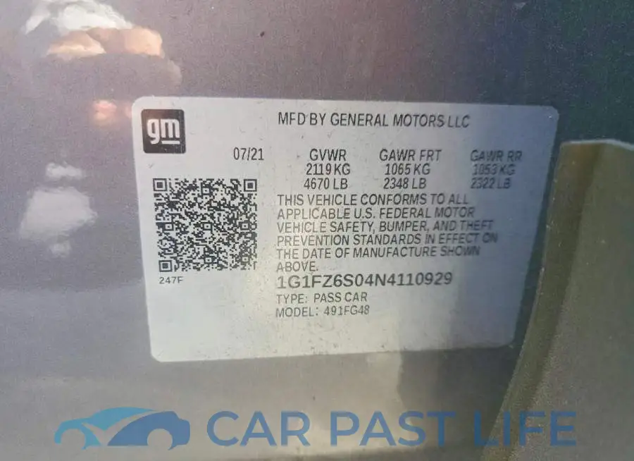 1G1FZ6S04N4110929# 12
