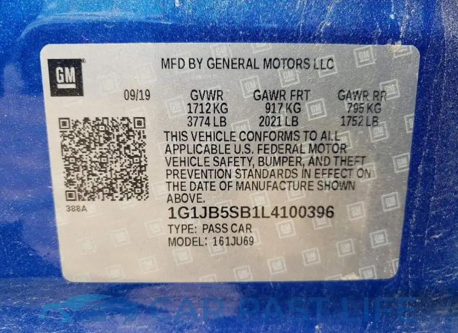 1G1JB5SB1L4100396# 12