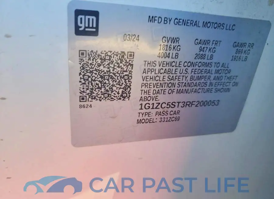 1G1ZC5ST3RF200053# 12