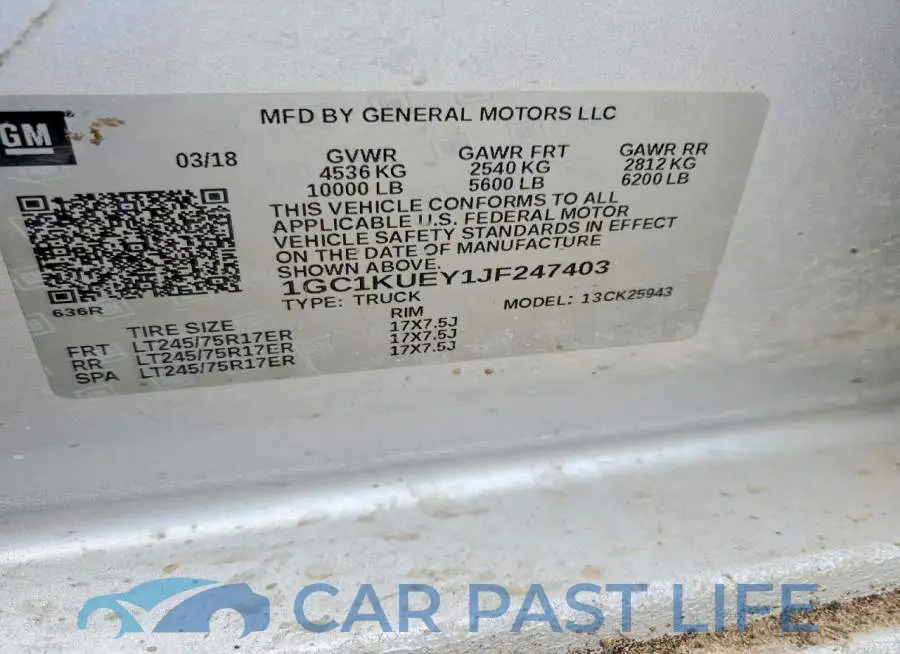 1GC1KUEY1JF247403# 12