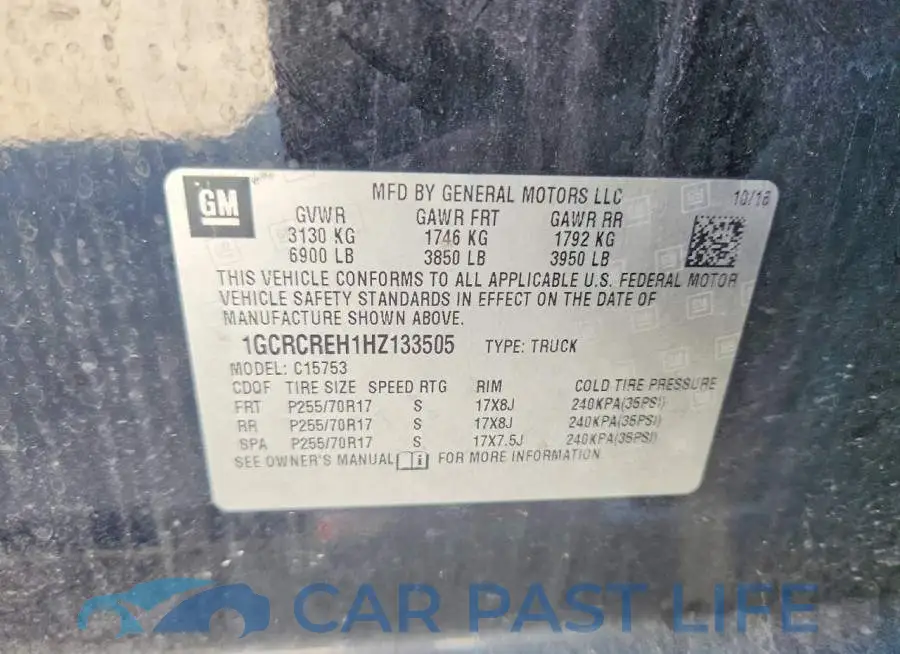 1GCRCREH1HZ133505# 12