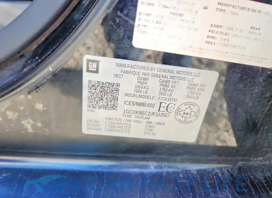 1GCUKNEC2JF102507# 12