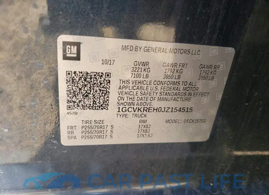1GCVKREH0JZ154515# 12