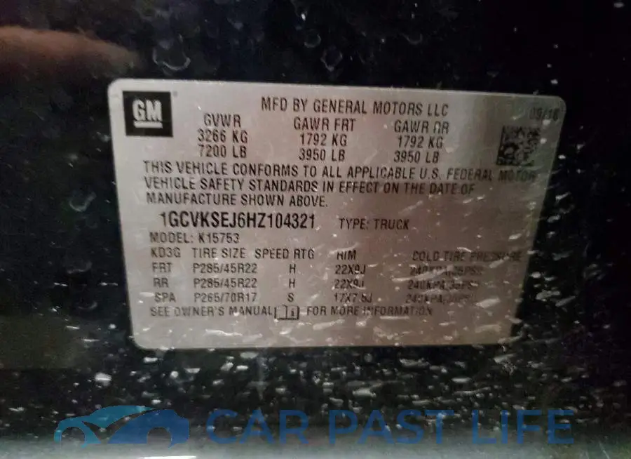 1GCVKSEJ6HZ104321# 12