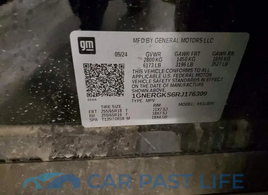 1GNERGKS6RJ176309# 13