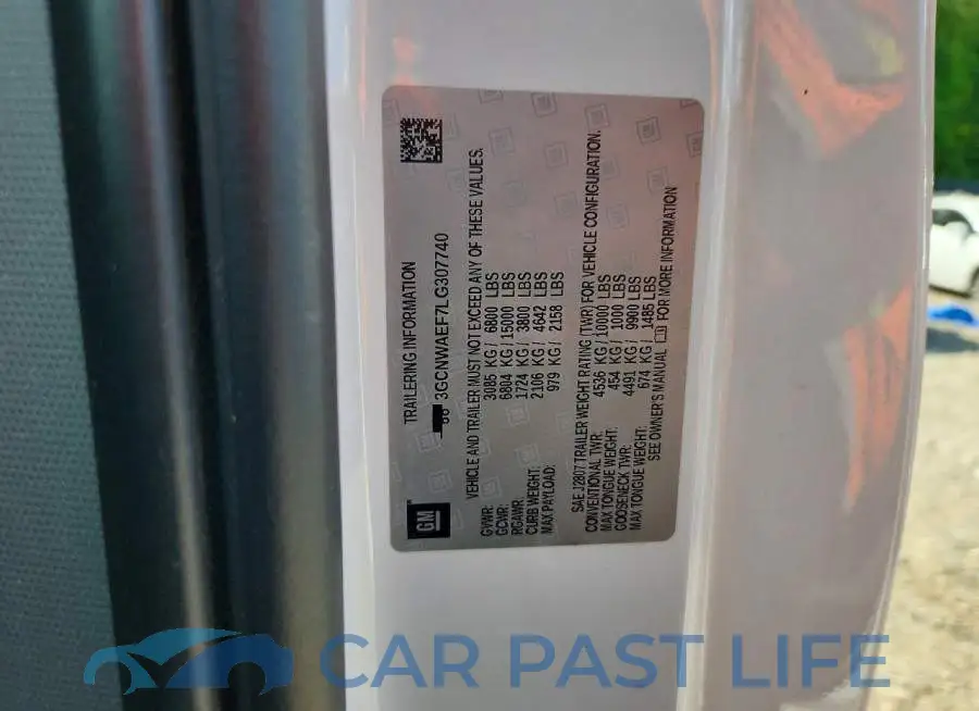 3GCNWAEF7LG307740# 12