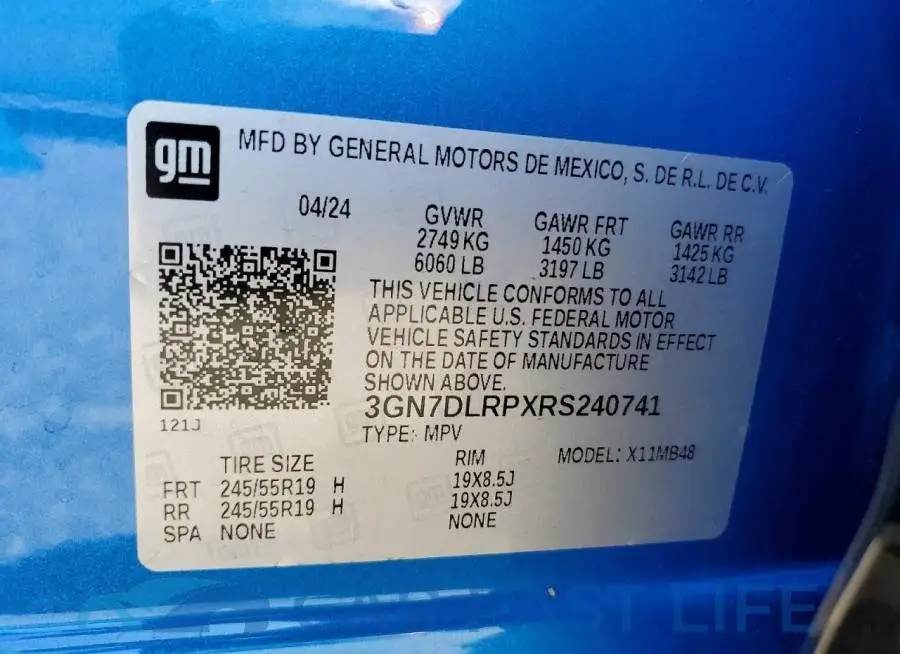 3GN7DLRPXRS240741# 14