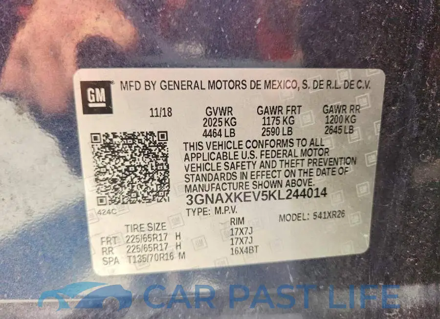 3GNAXKEV5KL244014# 13