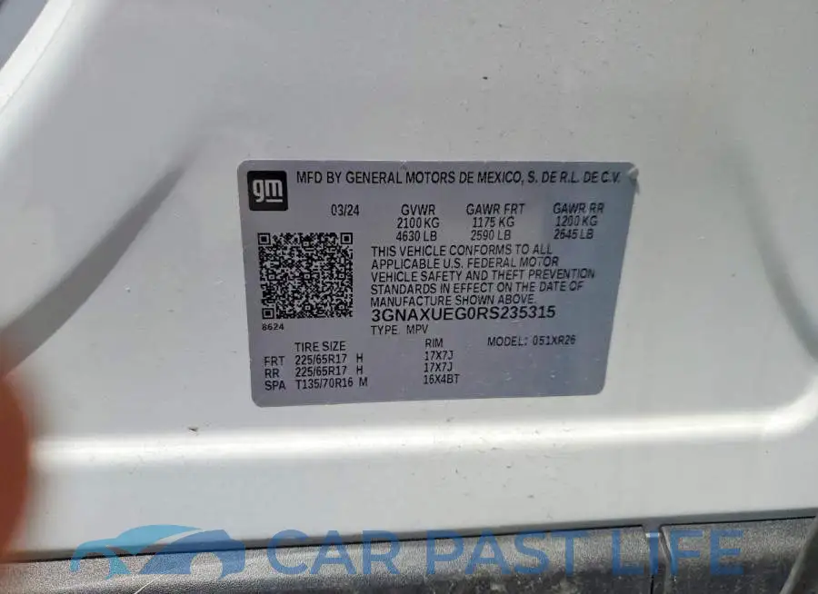 3GNAXUEG0RS235315# 14