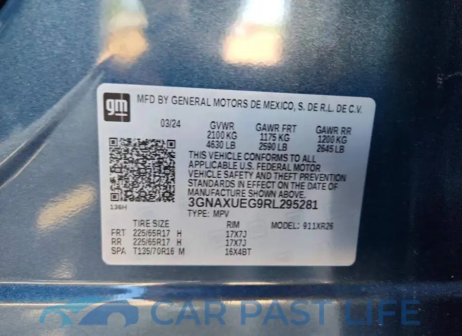 3GNAXUEG9RL295281# 13