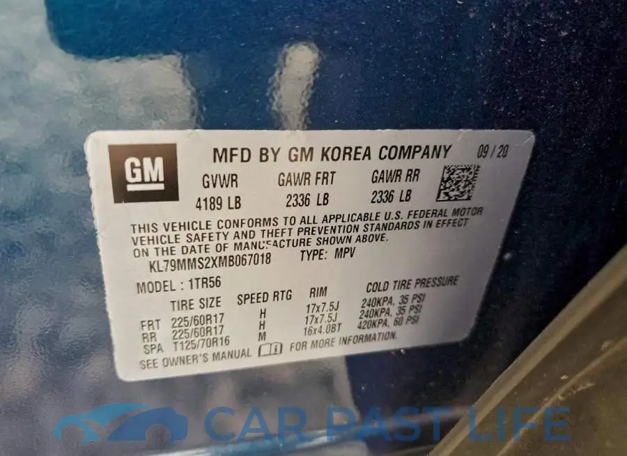 KL79MMS2XMB067018# 12