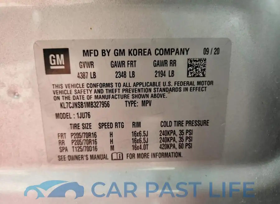 KL7CJNSB1MB327956# 13