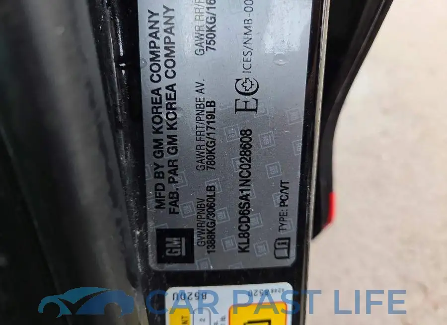 KL8CD6SA1NC028608# 12