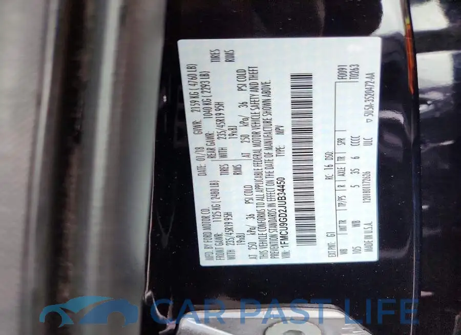 1FMCU9GD2JUB34450# 14