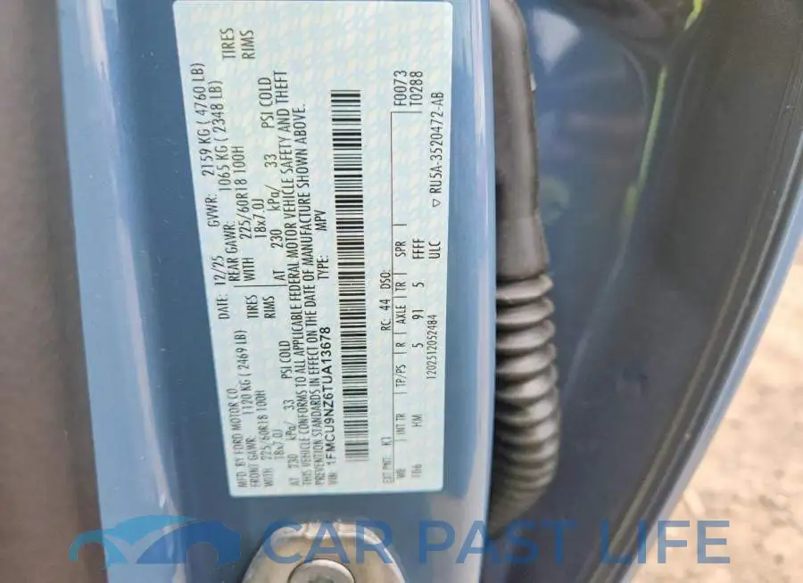 1FMCU9NZ6TUA13678# 13