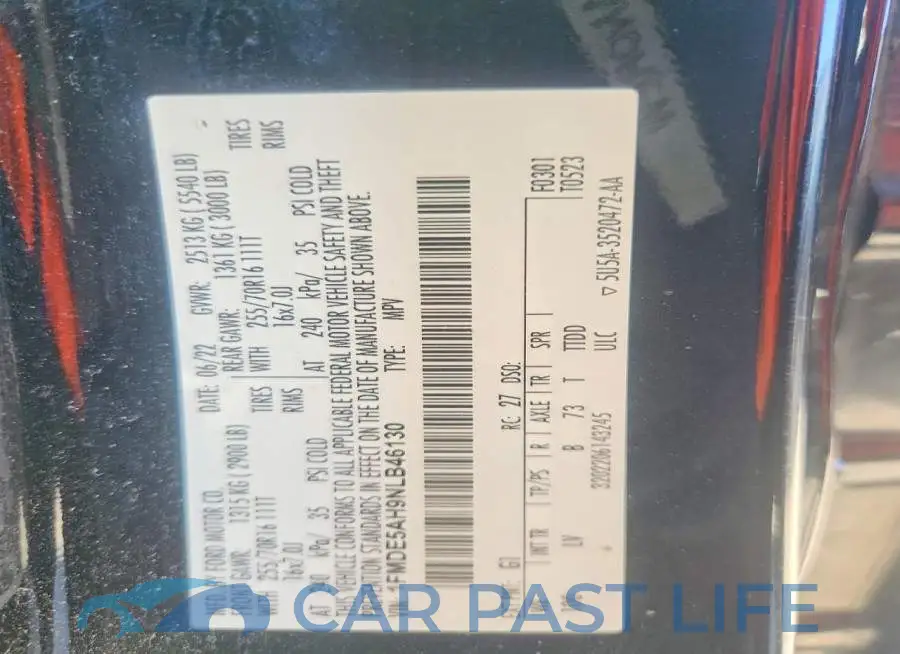 1FMDE5AH9NLB46130# 13