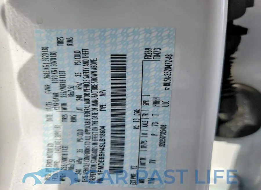 1FMDE8BH4SLB18604# 13