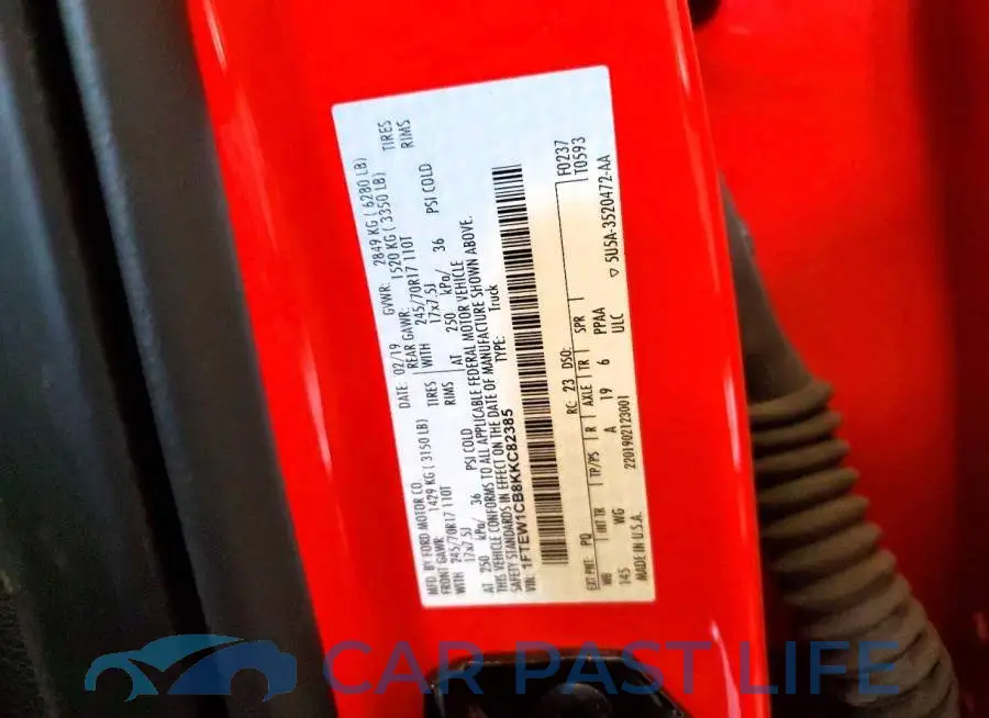 1FTEW1CB8KKC82385# 12