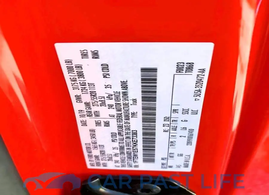 1FTEW1E57KKE73383# 12