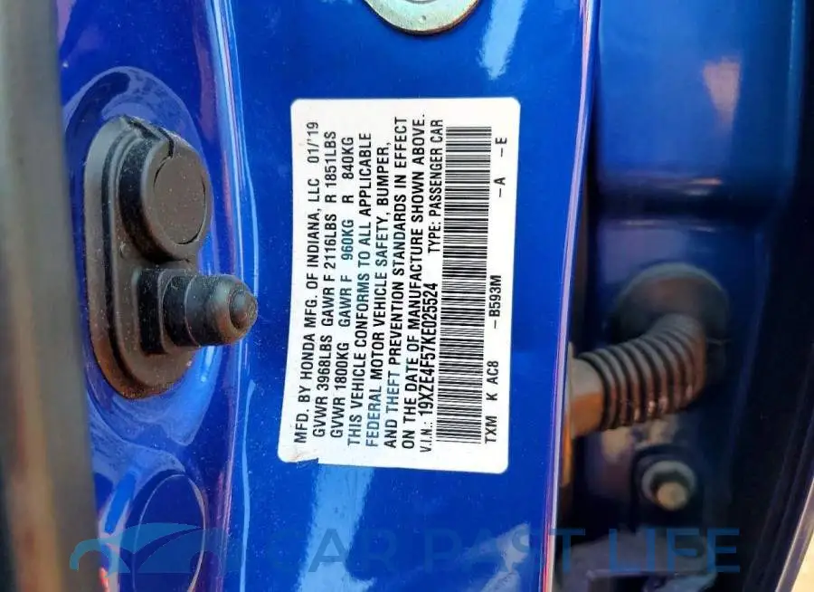 19XZE4F57KE025524# 13