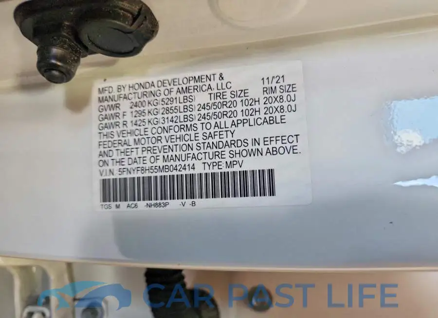 5FNYF8H55MB042414# 13