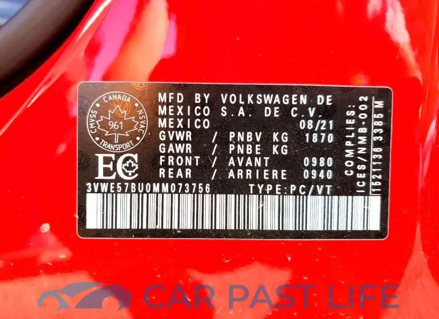 3VWE57BU0MM073756# 13
