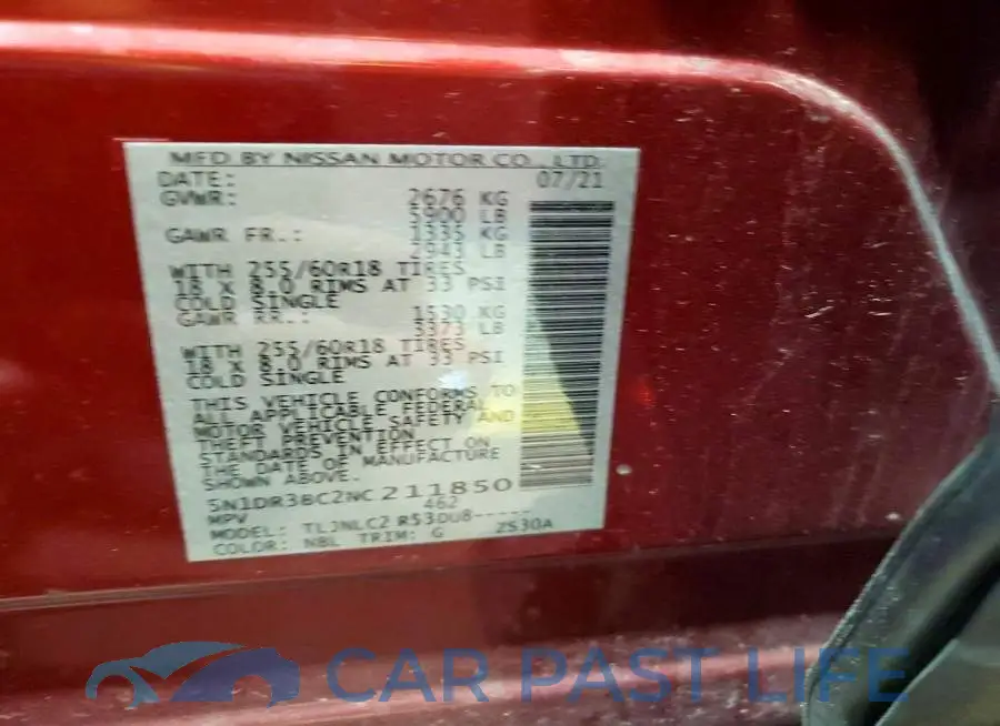 5N1DR3BC2NC211850# 13
