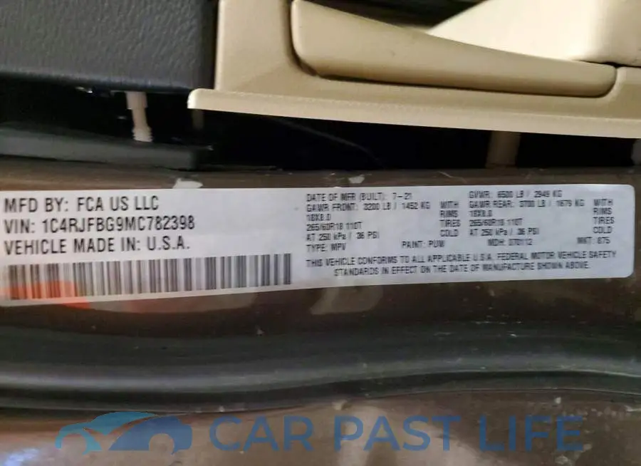 1C4RJFBG9MC782398# 13