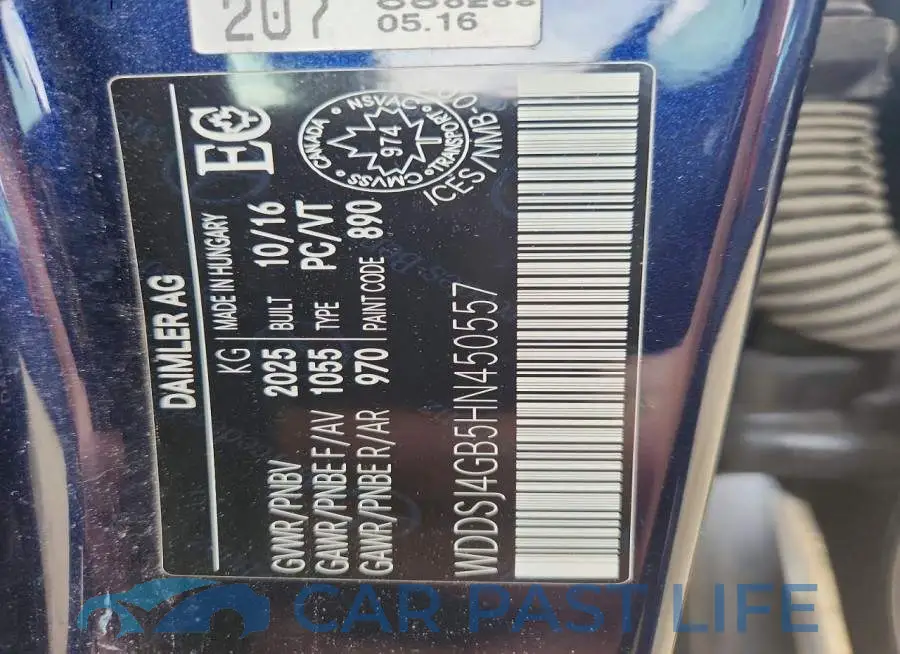 WDDSJ4GB5HN450557# 12