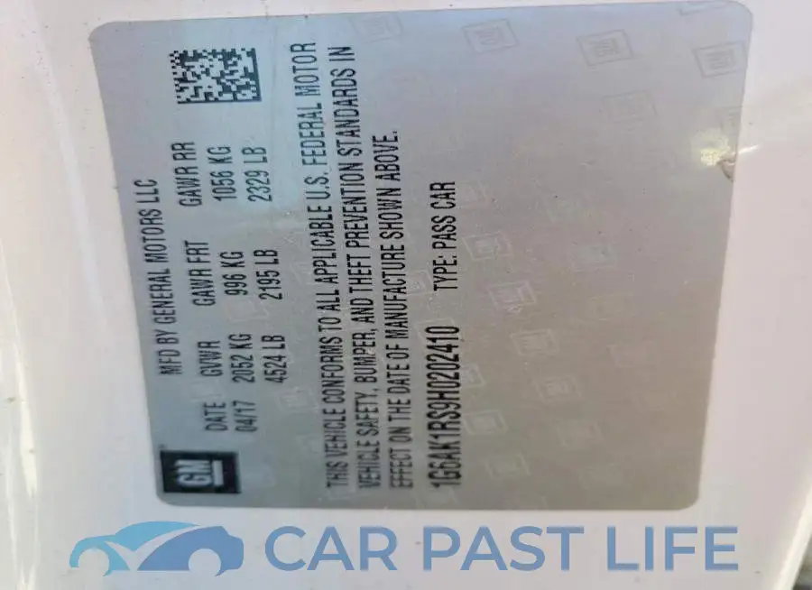1G6AK1RS9H0202410# 12