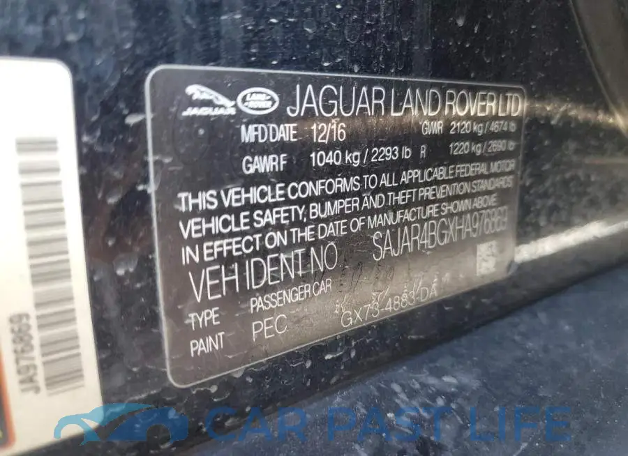 SAJAR4BGXHA976869# 13