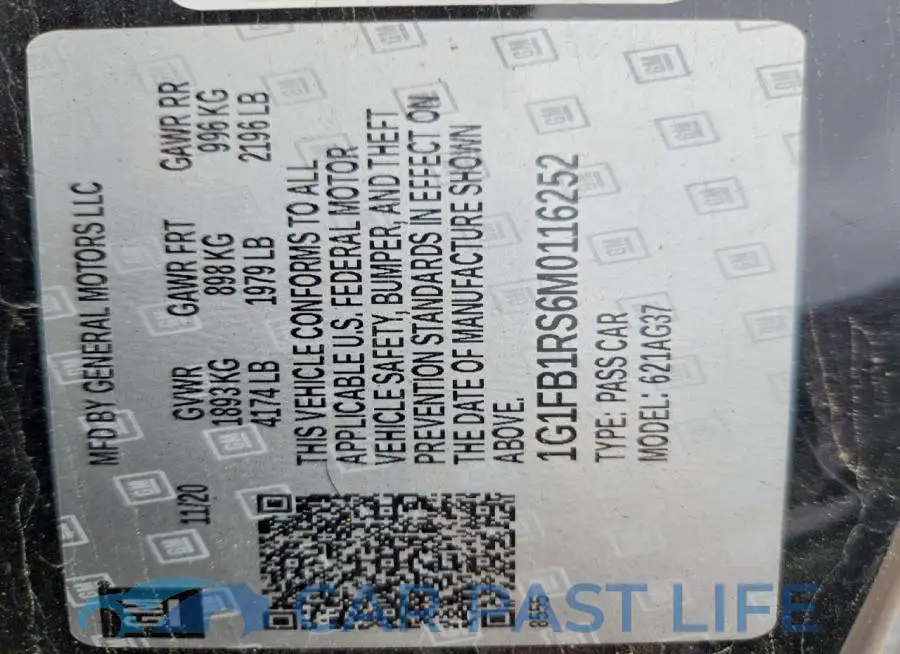 1G1FB1RS6M0116252# 12
