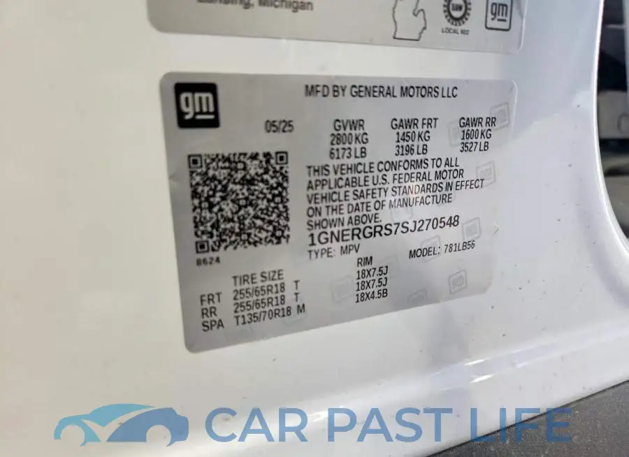 1GNERGRS7SJ270548# 14