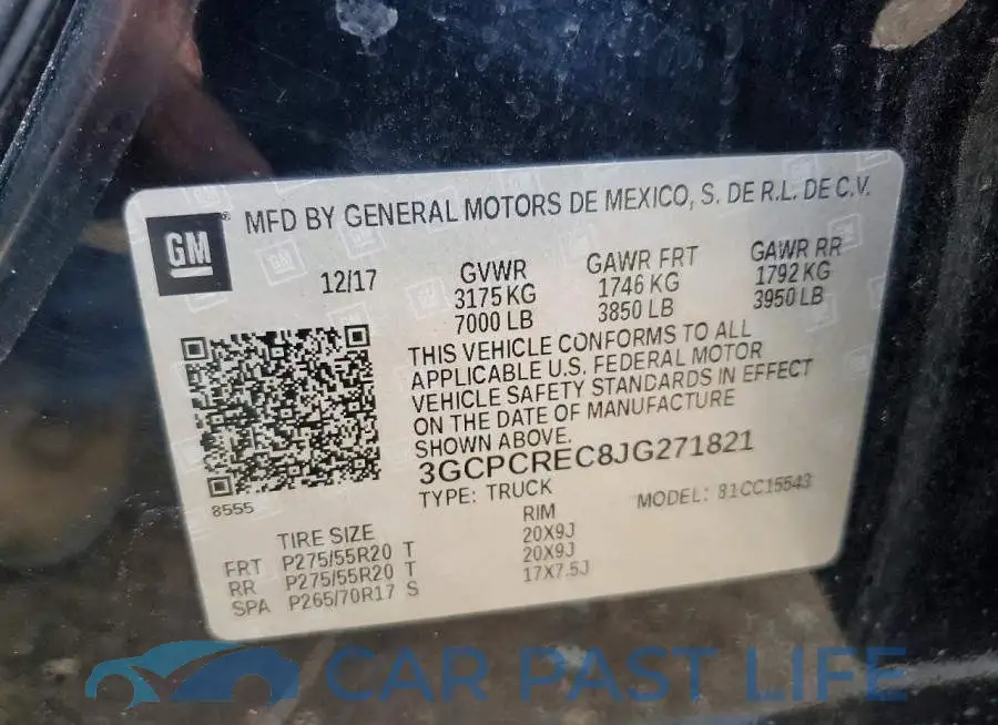 3GCPCREC8JG271821# 12