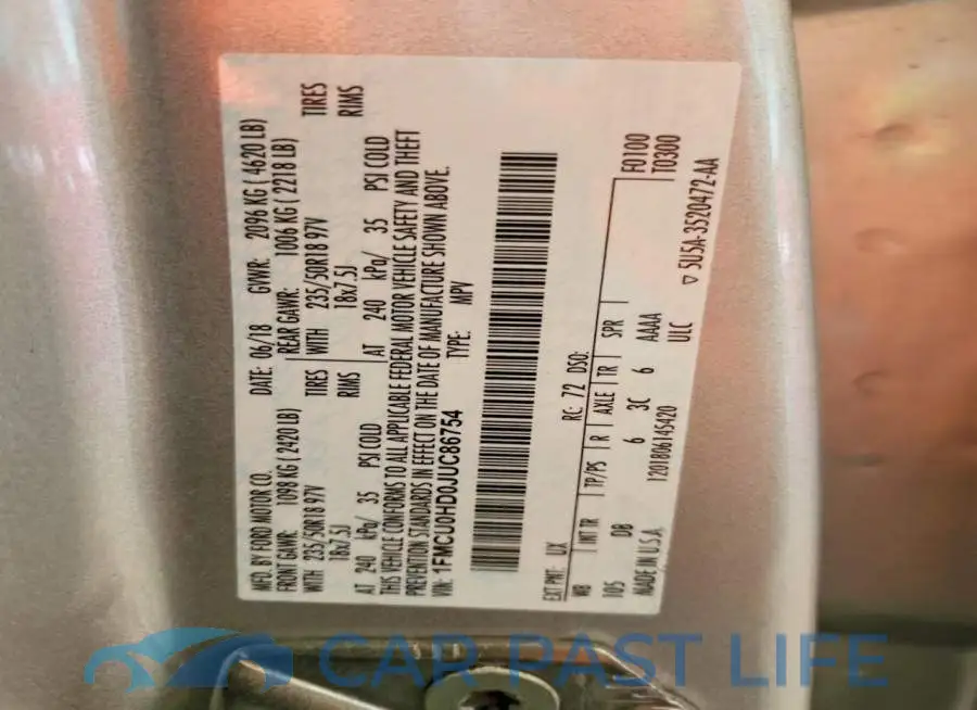 1FMCU0HD0JUC86754# 13