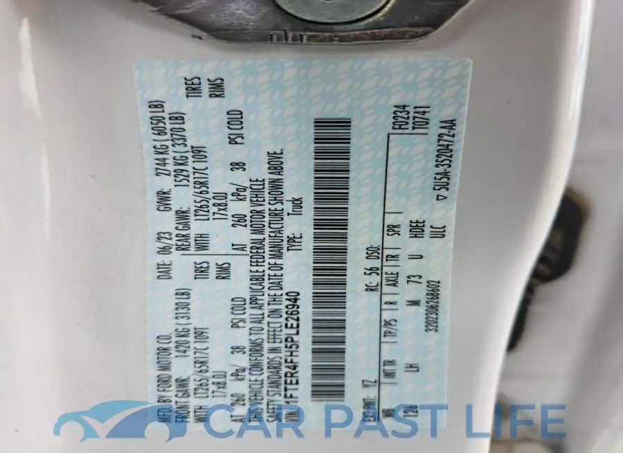 1FTER4FH5PLE26940# 12