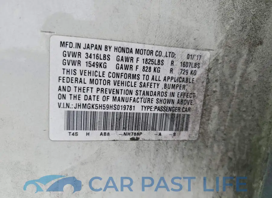 JHMGK5H59HS019781# 13