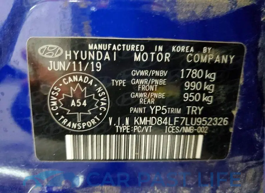 KMHD84LF7LU952326# 12