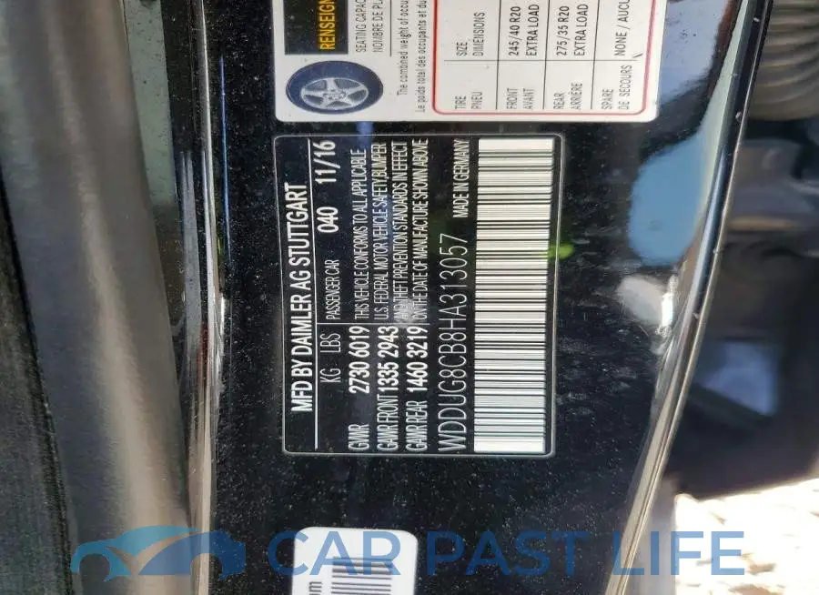 WDDUG8CB8HA313057# 12