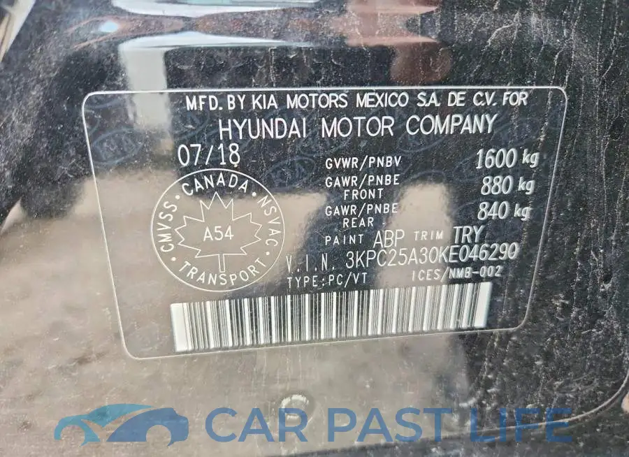 3KPC25A30KE046290# 12